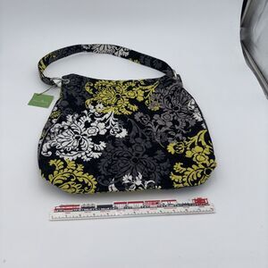 Vera Bradley  NWT Shoulder Bag Black Yellow And White Floral Pattern NWT